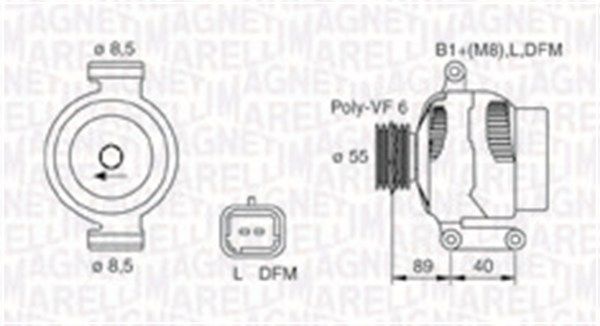 MAGNETI MARELLI kintamosios srovės generatorius 063731544010